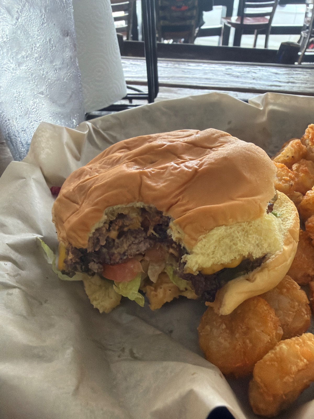 Double smash burger evidence photo