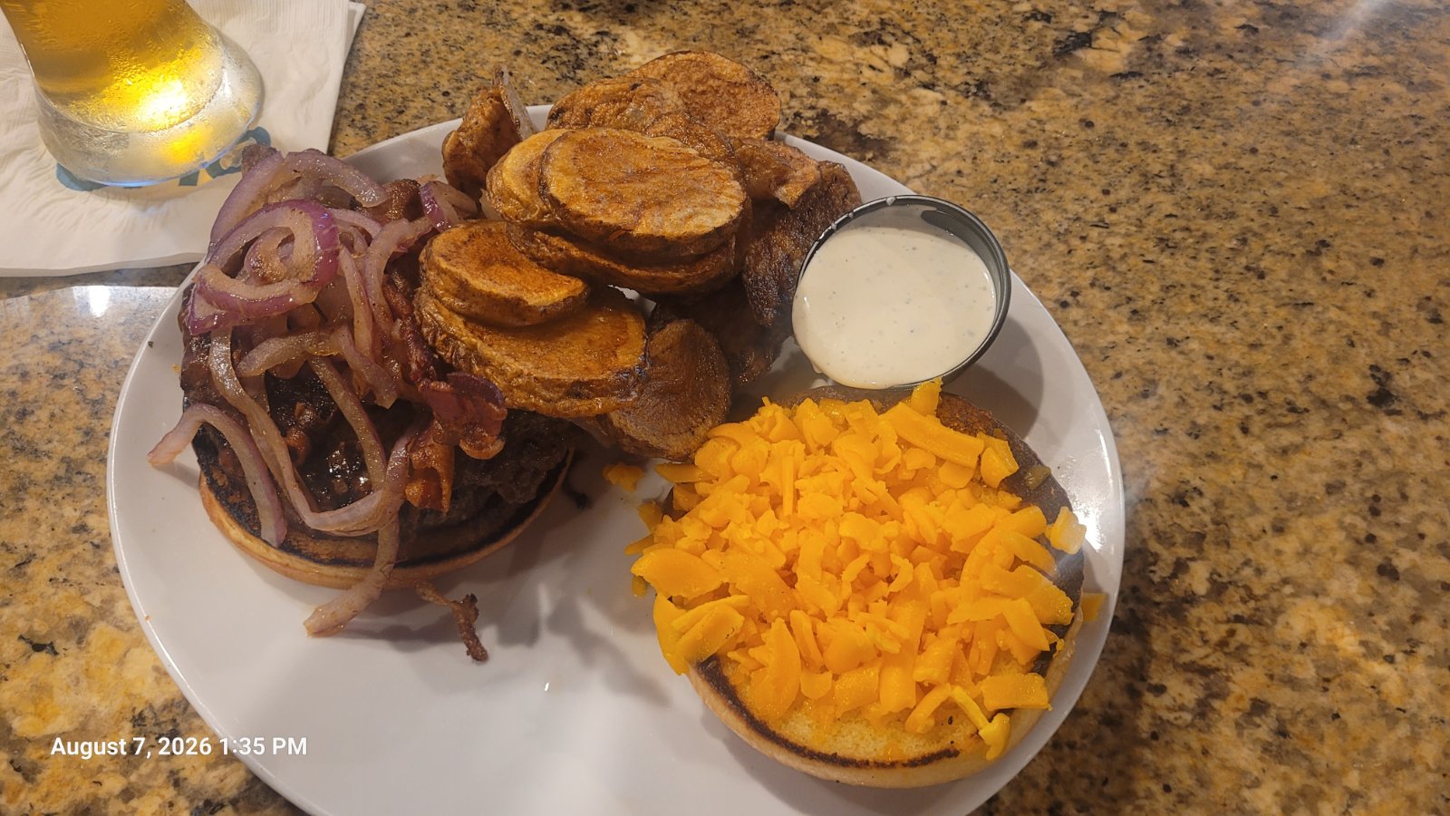 BBQ beach burger evidence photo