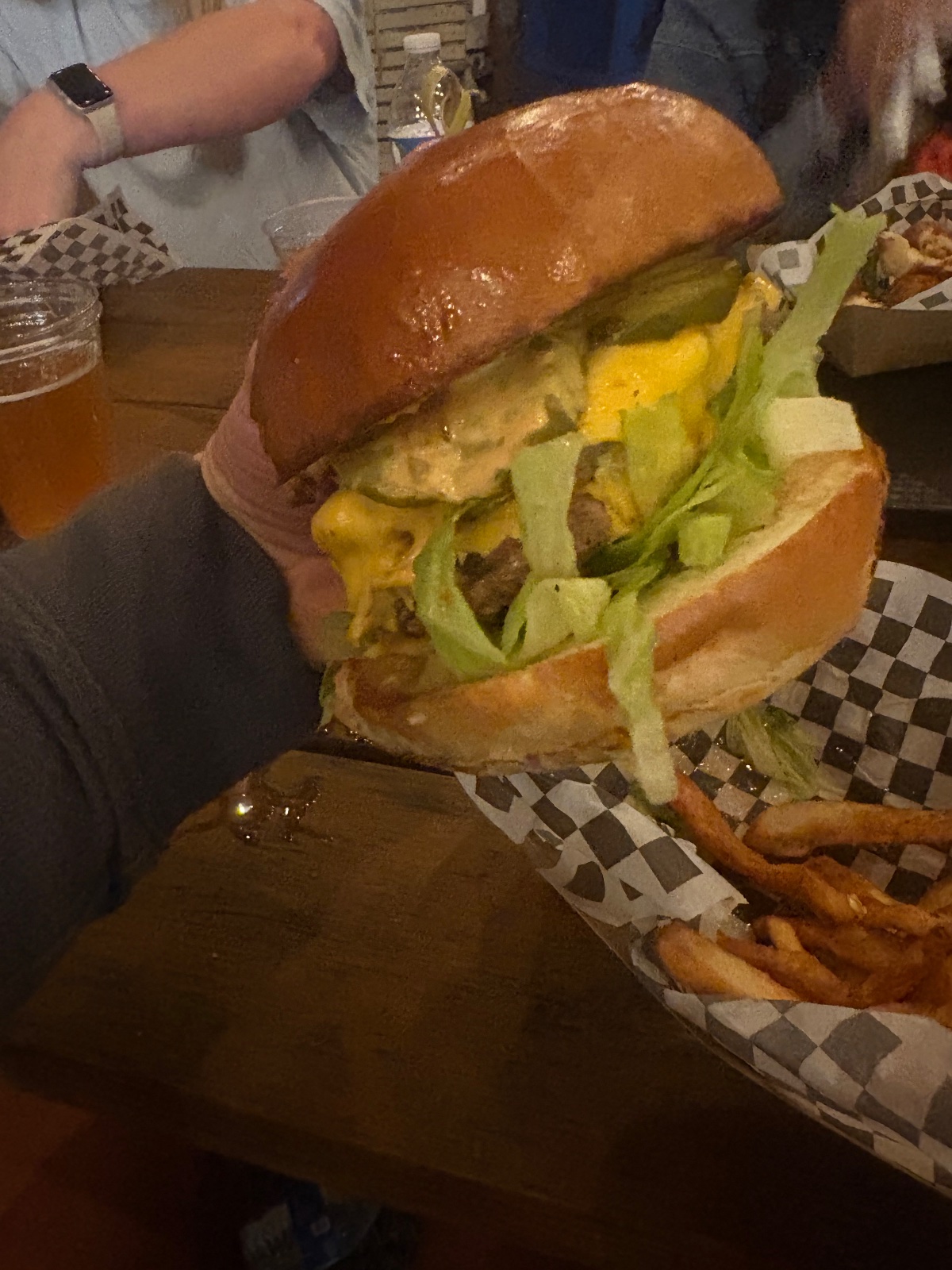 Double Patty Biggers Burger evidence photo