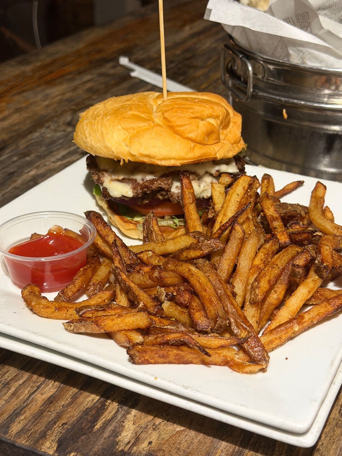 Smoke on the Water burger, photographed on inspection
